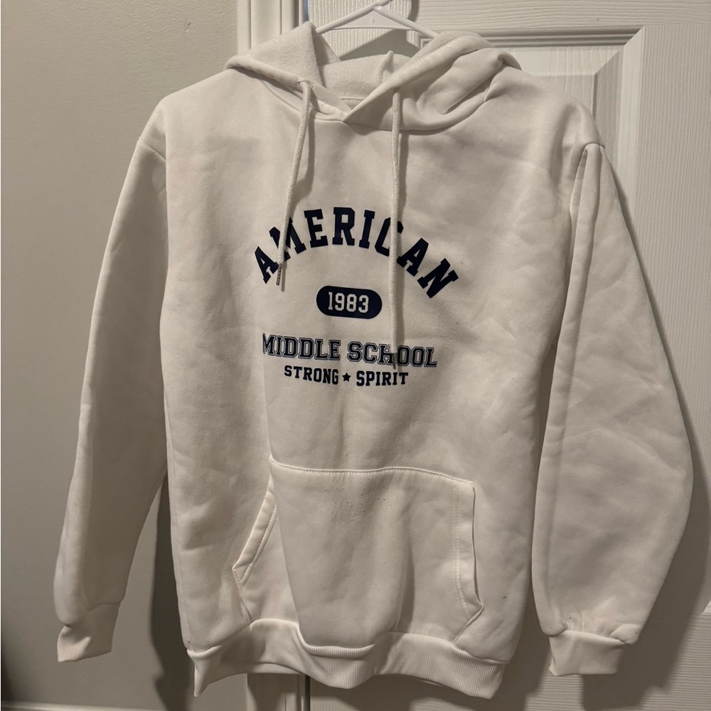 white SHEIN hoodie